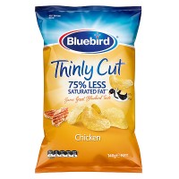 Bluebird Thin Cut Potato Chips Chicken 蓝鸟鸡肉味薄薯片 140g